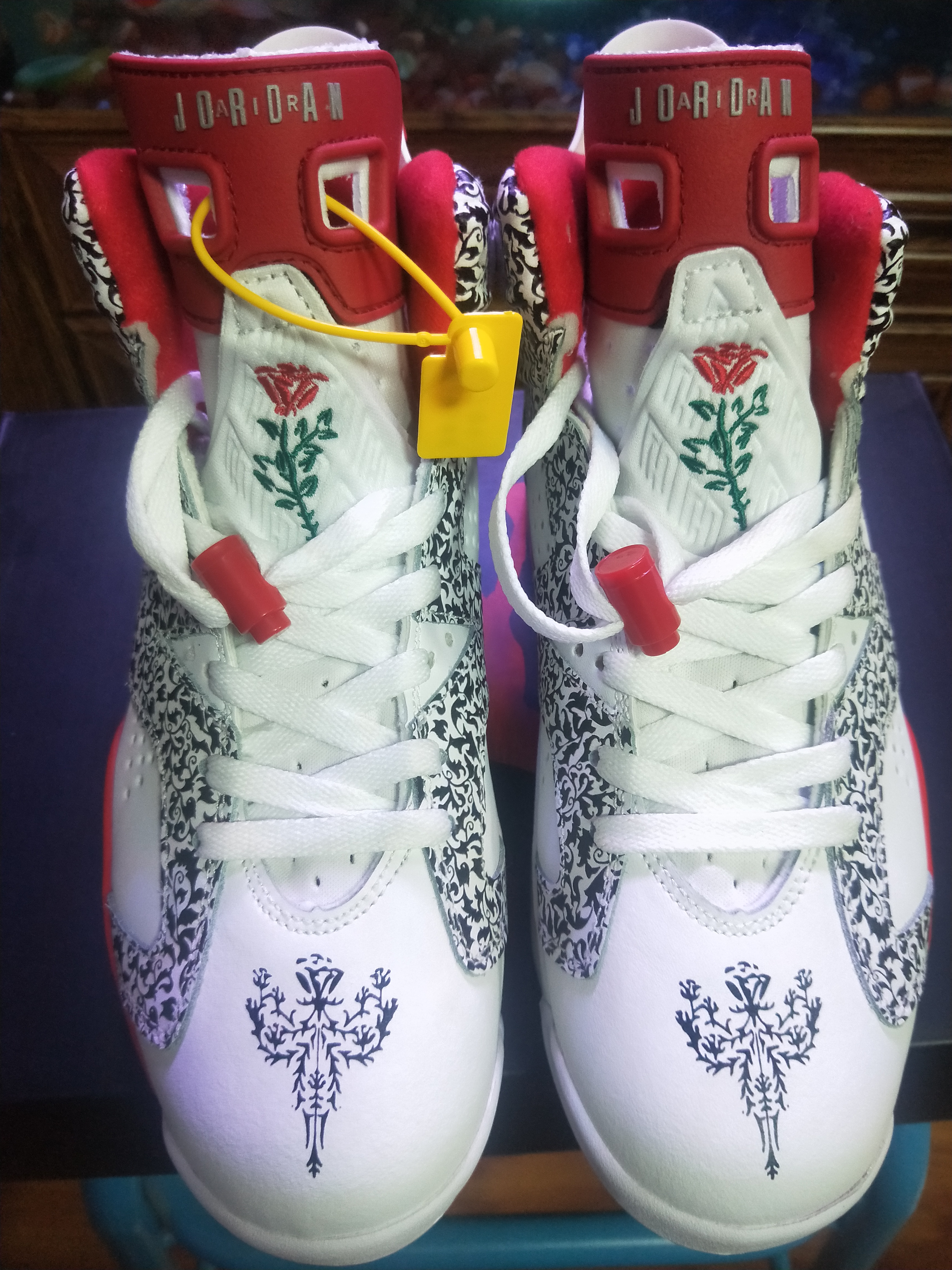 New Air Jordan 6 Rose White Grey Red - Click Image to Close